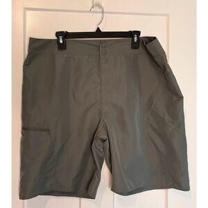 Columbia Mens Omni Shade Casual Shorts Gray Flat Front Pockets Zipper Active 40